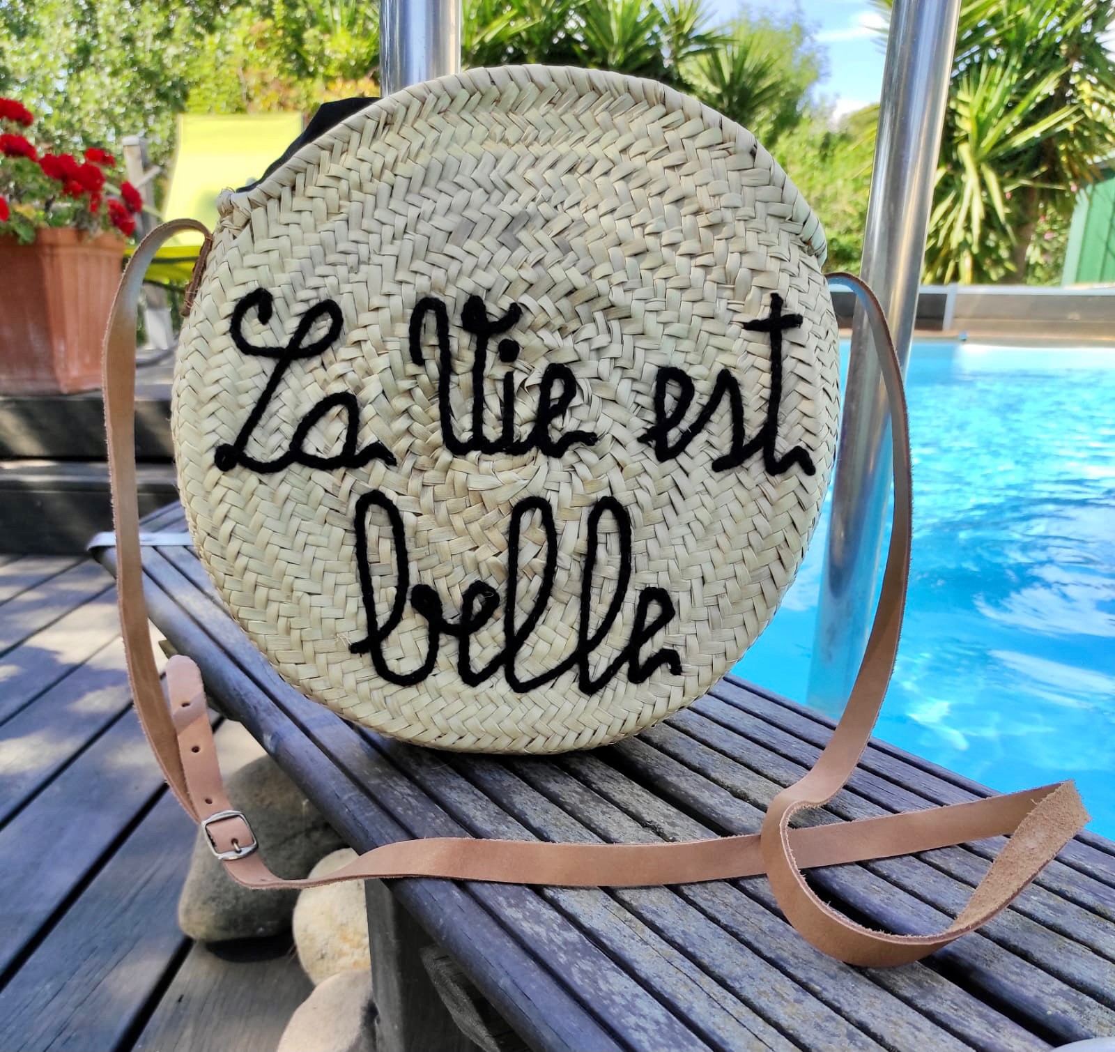 La vie est belle  - Sac en toile de jute